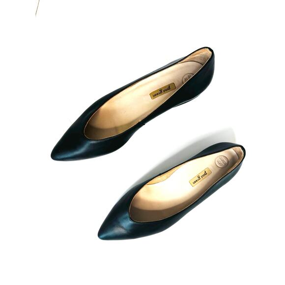 Paul Green Black Leather Ballet Flats Women’s UK 6.5 / US 9 Slip-On Pointed toe - Picture 8 of 9